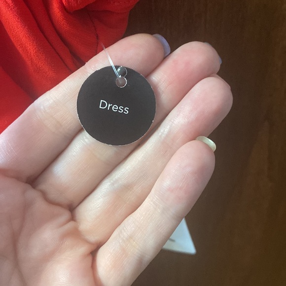 Red dress, short sleeve, new and never worn. Size 12. - Picture 4 of 4